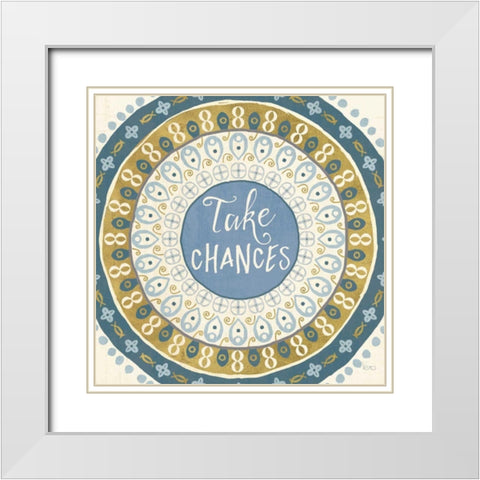 By the Shore XVI White Modern Wood Framed Art Print with Double Matting by Charron, Veronique