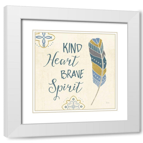 By the Shore XIX White Modern Wood Framed Art Print with Double Matting by Charron, Veronique