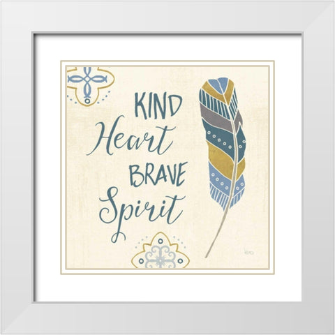 By the Shore XIX White Modern Wood Framed Art Print with Double Matting by Charron, Veronique