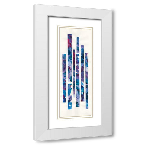 Ribbons of Jewels I White Modern Wood Framed Art Print with Double Matting by Rhue, Piper