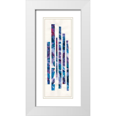 Ribbons of Jewels I White Modern Wood Framed Art Print with Double Matting by Rhue, Piper
