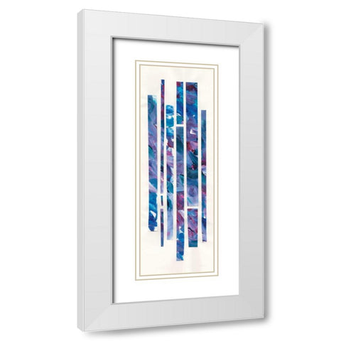 Ribbons of Jewels II White Modern Wood Framed Art Print with Double Matting by Rhue, Piper