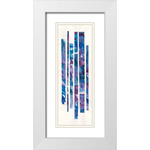 Ribbons of Jewels II White Modern Wood Framed Art Print with Double Matting by Rhue, Piper