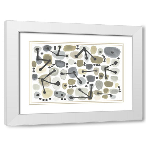 Mid Century I Achroma White Modern Wood Framed Art Print with Double Matting by Warrick, Cheryl