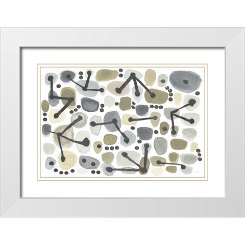 Mid Century I Achroma White Modern Wood Framed Art Print with Double Matting by Warrick, Cheryl