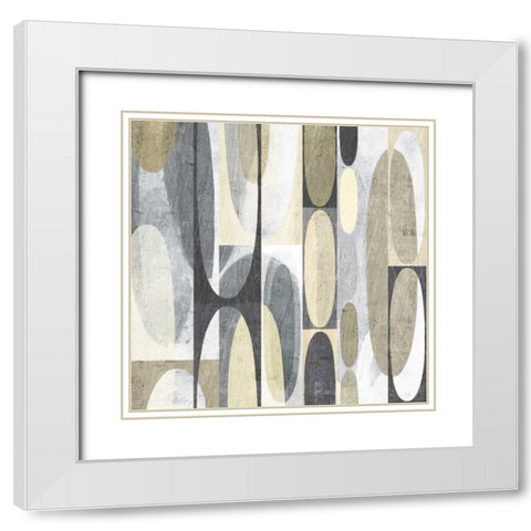 Mod Pods Achroma White Modern Wood Framed Art Print with Double Matting by Mullan, Michael