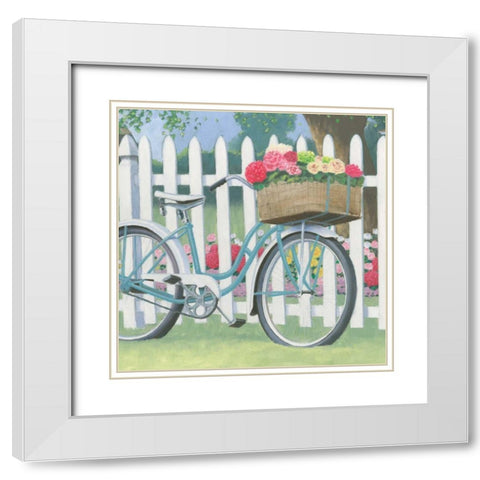 Beautiful Country II Square White Modern Wood Framed Art Print with Double Matting by Wiens, James