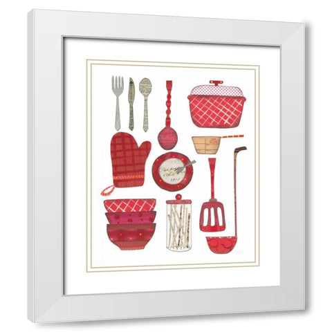 Cook Kitchen II White Modern Wood Framed Art Print with Double Matting by Prahl, Courtney