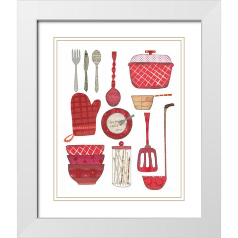 Cook Kitchen II White Modern Wood Framed Art Print with Double Matting by Prahl, Courtney