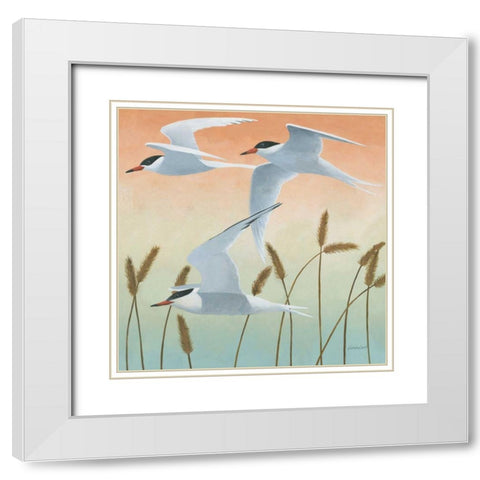 Free as a Bird II v2 White Modern Wood Framed Art Print with Double Matting by Lovell, Kathrine