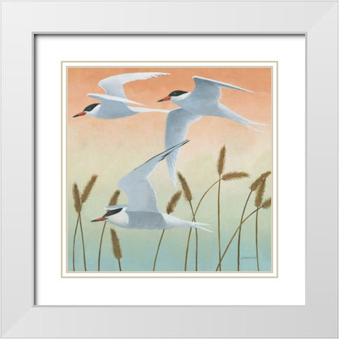 Free as a Bird II v2 White Modern Wood Framed Art Print with Double Matting by Lovell, Kathrine