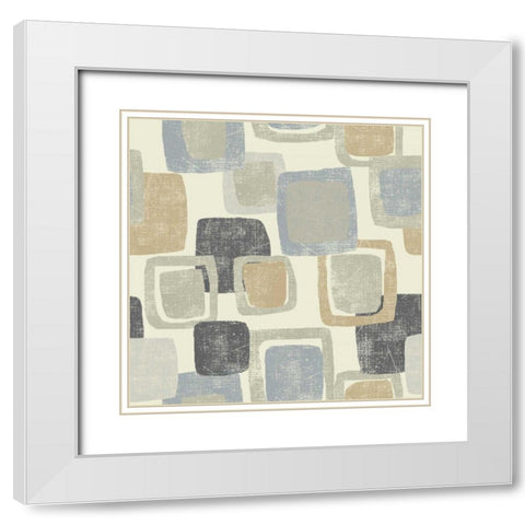 Blocks Archroma White Modern Wood Framed Art Print with Double Matting by Wild Apple Portfolio