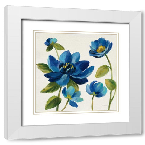 Seaside Garden I White Modern Wood Framed Art Print with Double Matting by Vassileva, Silvia