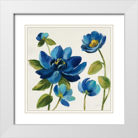 Seaside Garden I White Modern Wood Framed Art Print with Double Matting by Vassileva, Silvia