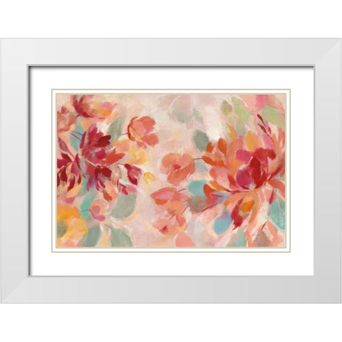 Spring Galore I White Modern Wood Framed Art Print with Double Matting by Vassileva, Silvia