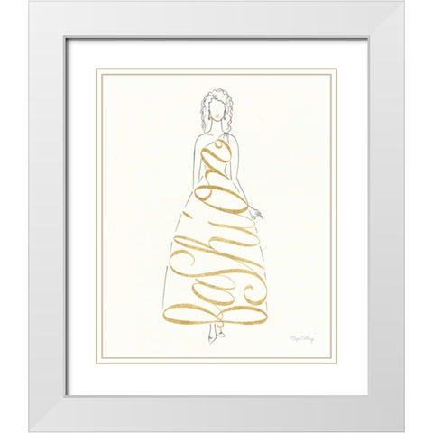 Stylish Sayings III White Modern Wood Framed Art Print with Double Matting by DeNeige, Elyse