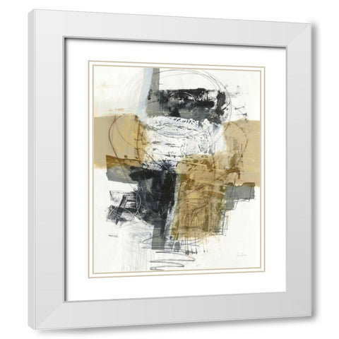Action I Archroma White Modern Wood Framed Art Print with Double Matting by Davies, Jane