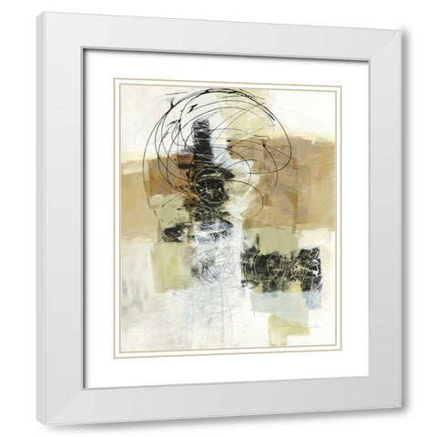 Action II Archroma White Modern Wood Framed Art Print with Double Matting by Davies, Jane