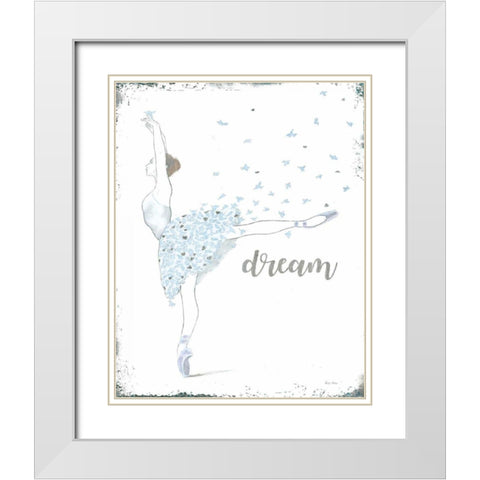 Dream Dancer II White Modern Wood Framed Art Print with Double Matting by Adams, Emily