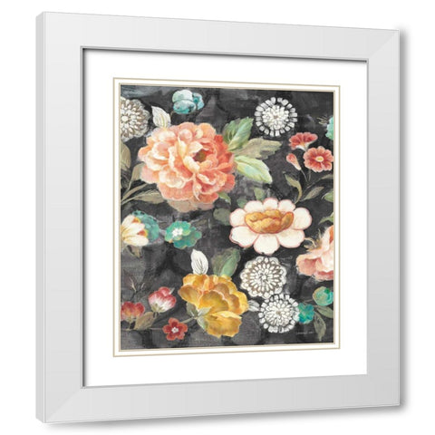 Garden of Delight Black II White Modern Wood Framed Art Print with Double Matting by Nai, Danhui