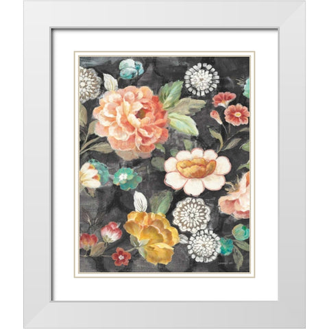 Garden of Delight Black II White Modern Wood Framed Art Print with Double Matting by Nai, Danhui