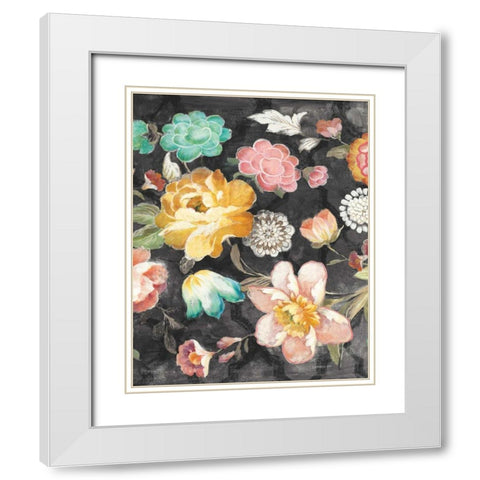 Garden of Delight Black III White Modern Wood Framed Art Print with Double Matting by Nai, Danhui