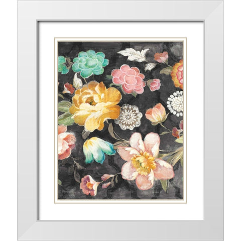 Garden of Delight Black III White Modern Wood Framed Art Print with Double Matting by Nai, Danhui