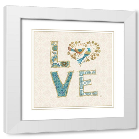 Love Tales IV White Modern Wood Framed Art Print with Double Matting by Brissonnet, Daphne