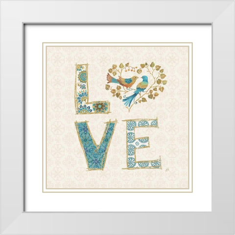 Love Tales IV White Modern Wood Framed Art Print with Double Matting by Brissonnet, Daphne