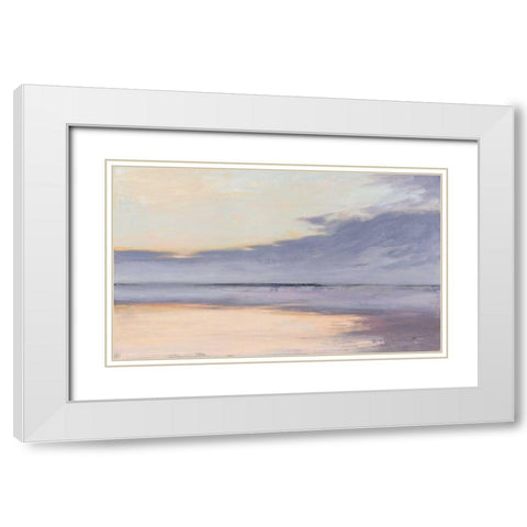 Shore White Modern Wood Framed Art Print with Double Matting by Purinton, Julia