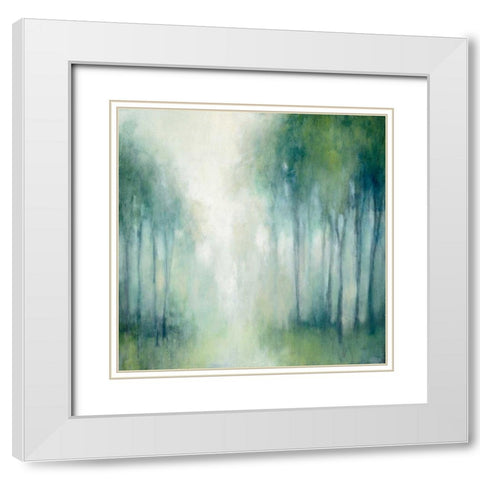 Walk in the Woods White Modern Wood Framed Art Print with Double Matting by Purinton, Julia