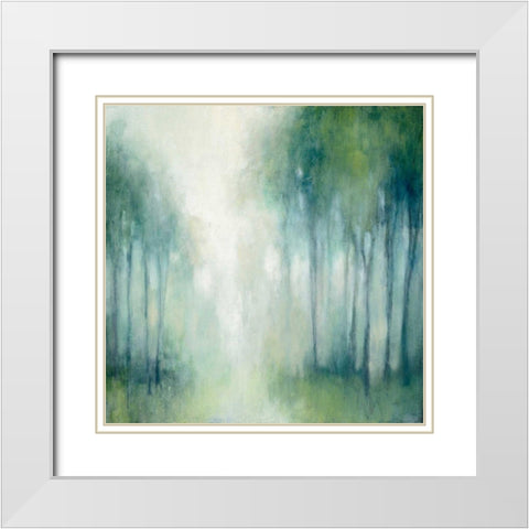 Walk in the Woods White Modern Wood Framed Art Print with Double Matting by Purinton, Julia