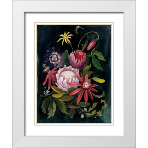 Flower Show II White Modern Wood Framed Art Print with Double Matting by Purinton, Julia