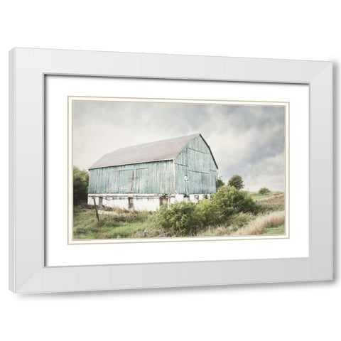Late Summer Barn I Crop White Modern Wood Framed Art Print with Double Matting by Urquhart, Elizabeth