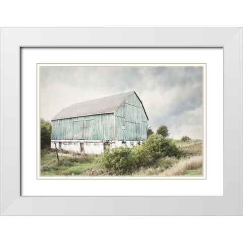 Late Summer Barn I Crop White Modern Wood Framed Art Print with Double Matting by Urquhart, Elizabeth