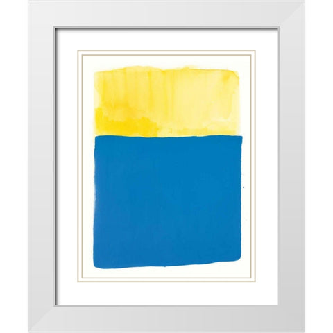 Slip and Slide White Modern Wood Framed Art Print with Double Matting by Schick, Mike