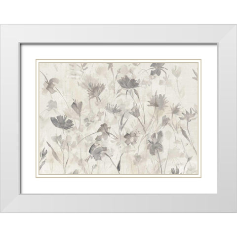 Garden Shadows III Crop Greige White Modern Wood Framed Art Print with Double Matting by Tillmon, Avery