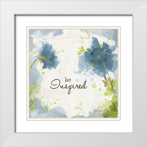 You Shine I Blue Be Inspired White Modern Wood Framed Art Print with Double Matting by Pertiet, Katie
