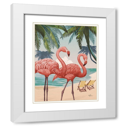 Welcome to Paradise VIII White Modern Wood Framed Art Print with Double Matting by Penner, Janelle