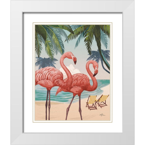 Welcome to Paradise VIII White Modern Wood Framed Art Print with Double Matting by Penner, Janelle