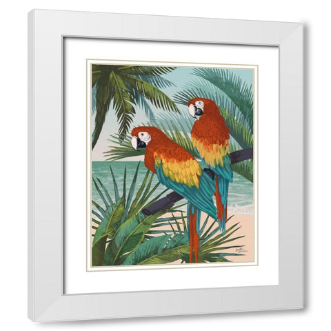 Welcome to Paradise X White Modern Wood Framed Art Print with Double Matting by Penner, Janelle