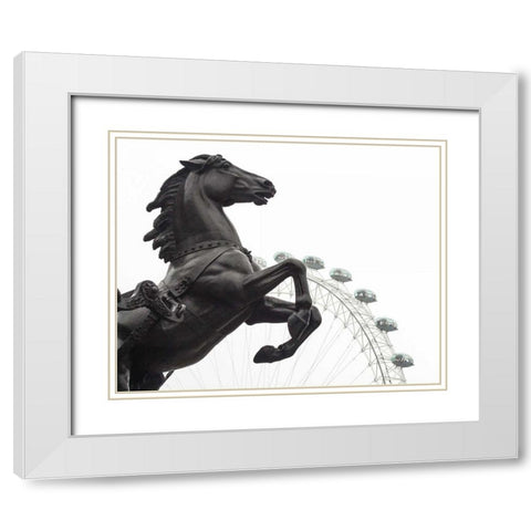 London Eye I White Modern Wood Framed Art Print with Double Matting by Bevan, Keri