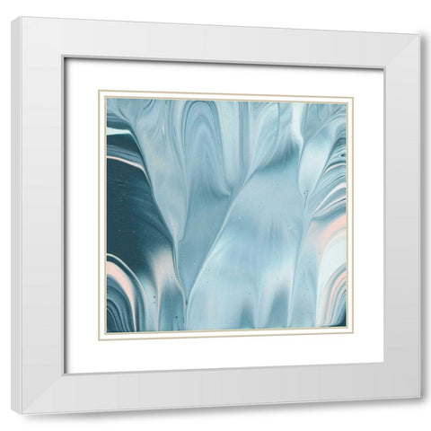 Flowing Water II White Modern Wood Framed Art Print with Double Matting by Rhue, Piper
