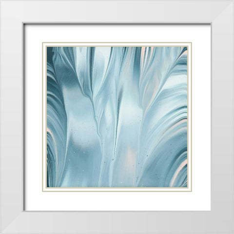 Flowing Water III White Modern Wood Framed Art Print with Double Matting by Rhue, Piper