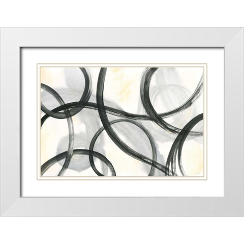 Junctions White Modern Wood Framed Art Print with Double Matting by Schlabach, Sue