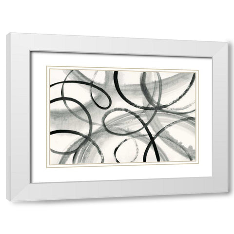 Calligraphia White Modern Wood Framed Art Print with Double Matting by Schlabach, Sue