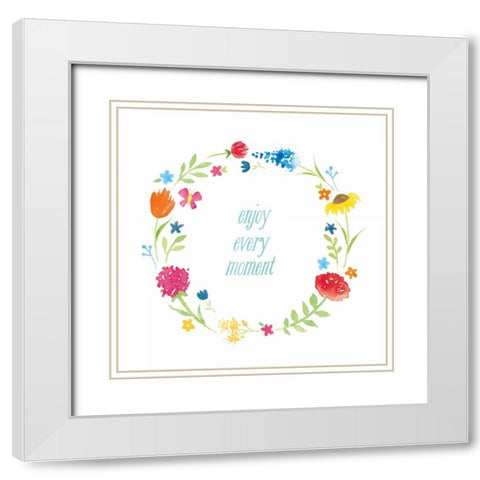 Watercolor Words II White Modern Wood Framed Art Print with Double Matting by Hershey, Moira