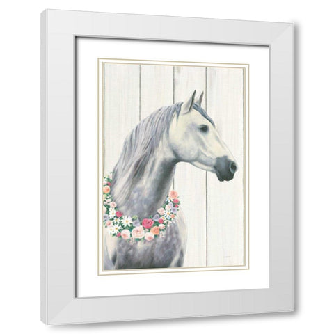 Spirit Stallion I on Wood no Lace White Modern Wood Framed Art Print with Double Matting by Wiens, James