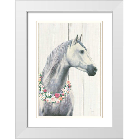 Spirit Stallion I on Wood no Lace White Modern Wood Framed Art Print with Double Matting by Wiens, James