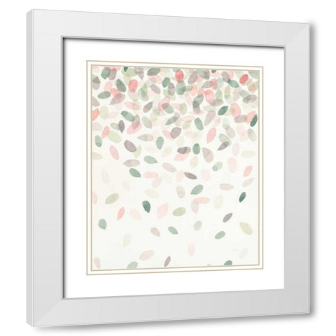 Spring Cascade I White Modern Wood Framed Art Print with Double Matting by Marshall, Laura